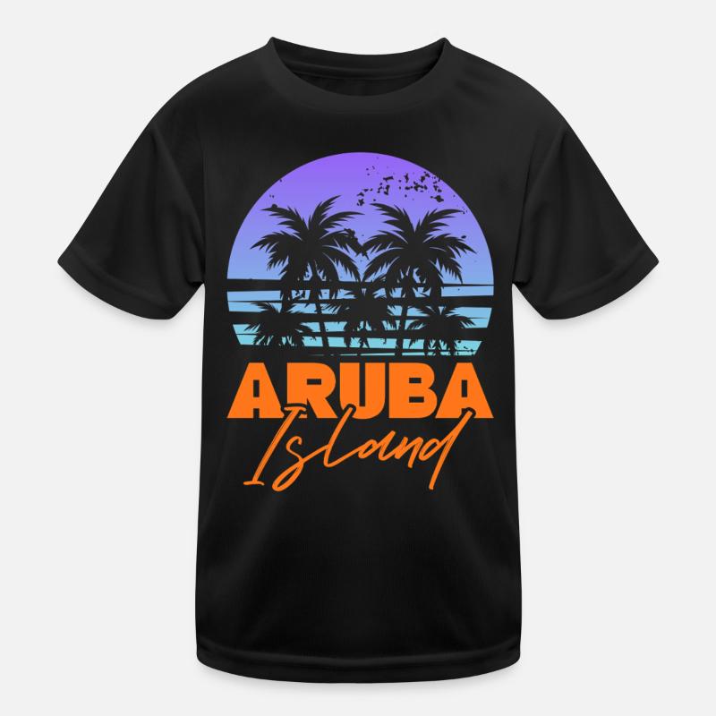 Aruba Caraïbes Été Ocean Beach Cadeau T-shirt sport Enfant