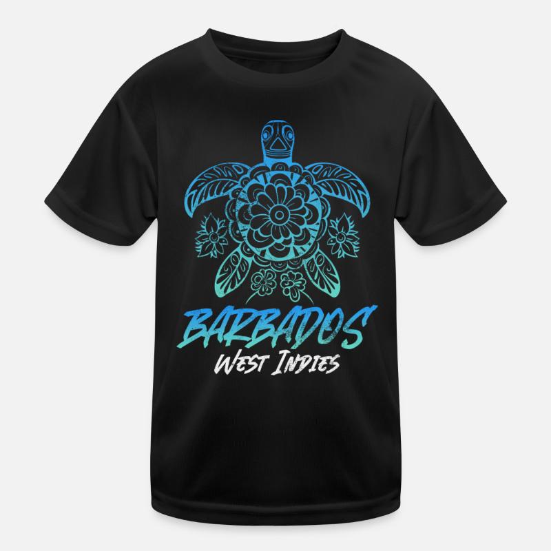 Barbados - Kinder Funktions-T-Shirt - Schwarz
