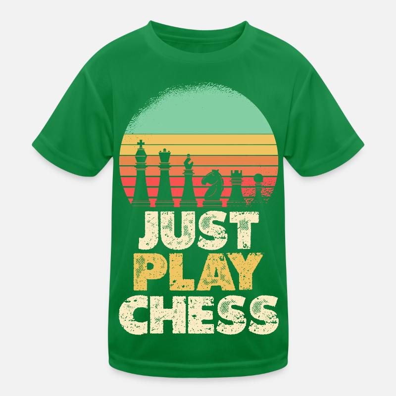 Jouez simplement aux échecs Retro Sunset T-shirt sport Enfant