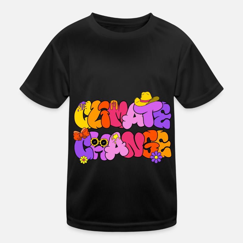 Climate Change, Climate Change - Kids Functional T-Shirt - black