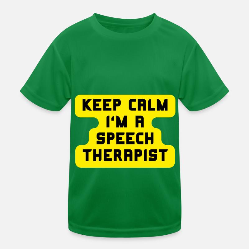 Keep calm speech therapist Kids Functional T-Shirt