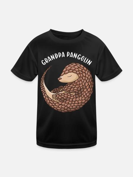 Grand-père Pangolin - T-shirt sport Enfant - noir - Devant