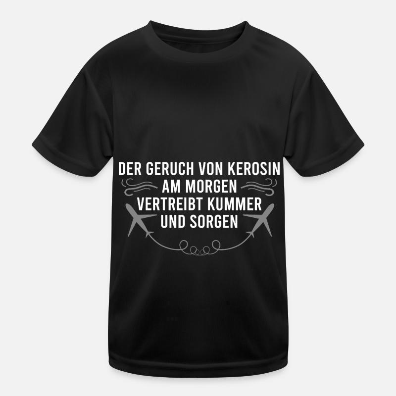 Flugzeug Fan Spruch Kinder Funktions-T-Shirt