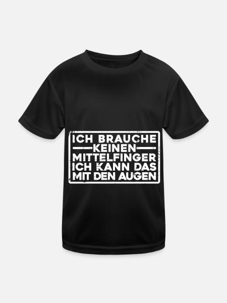 Sarkusmus Spruch Schwarzer Humor Lustiges Ironie - Kinder Funktions-T-Shirt - Schwarz - Vorne