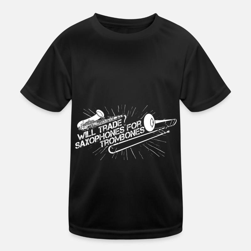 Trombone - Kids Functional T-Shirt - black