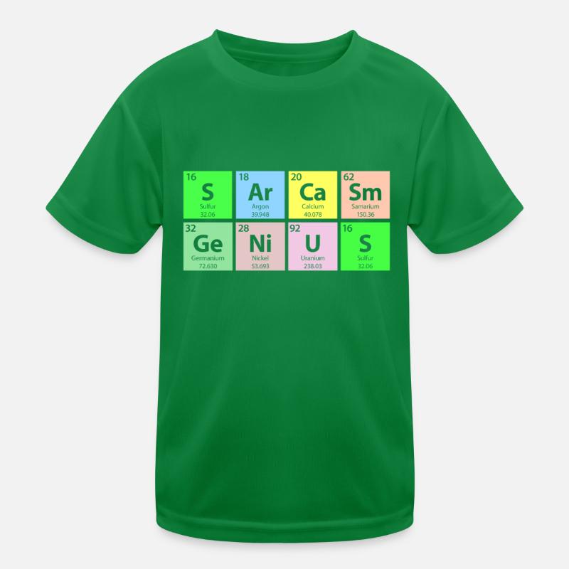 Sarcasm Genius Periodensystem Kinder Funktions-T-Shirt