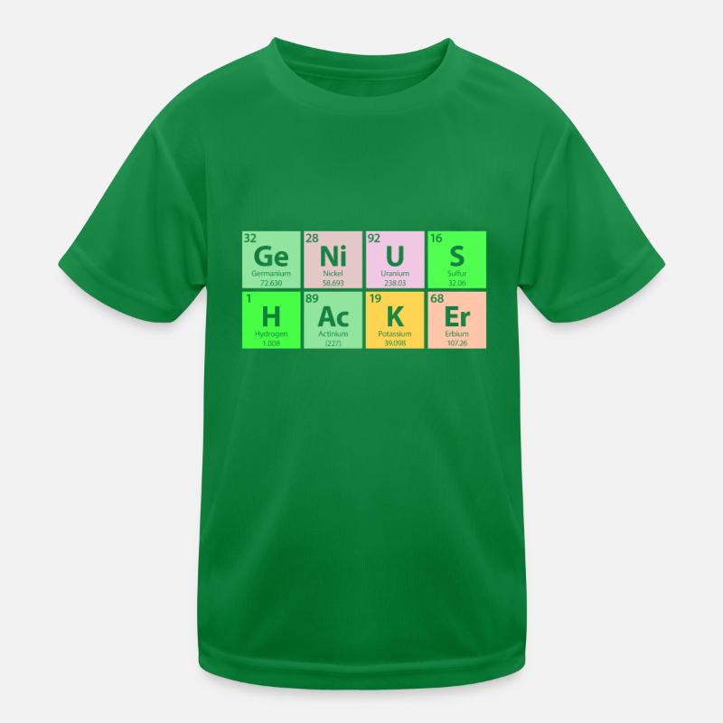 Genius Hacker Periodentisch Kinder Funktions-T-Shirt