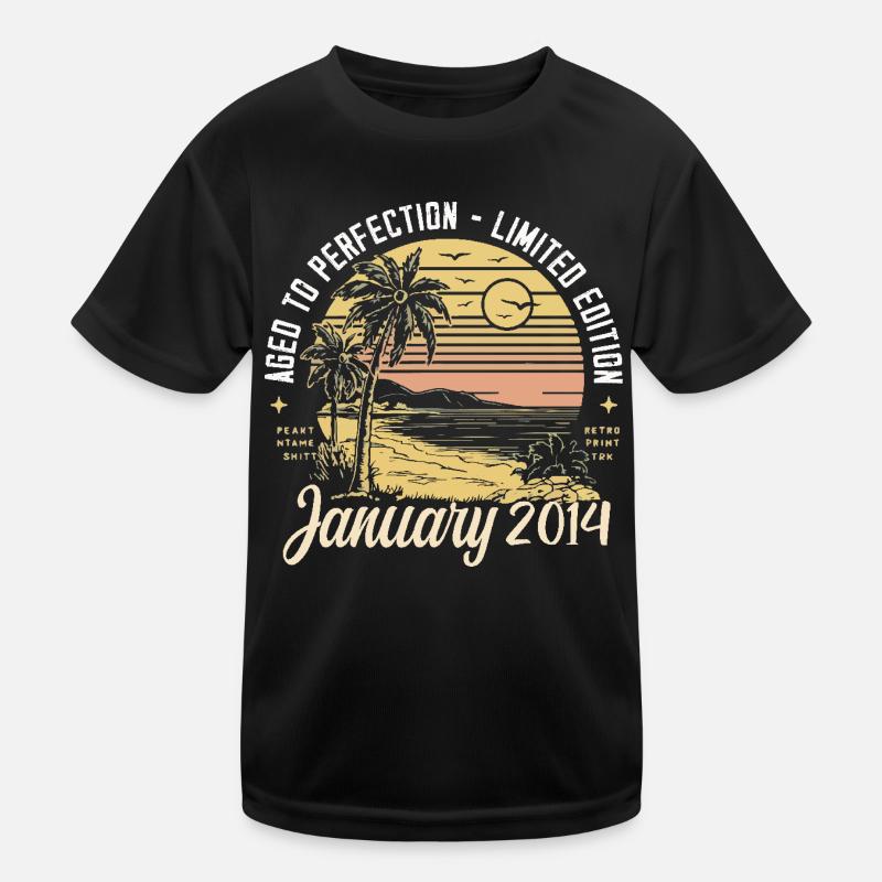 2014 Geburtstag Januar 2014 - Geschenk Januar 2014 Kinder Funktions-T-Shirt