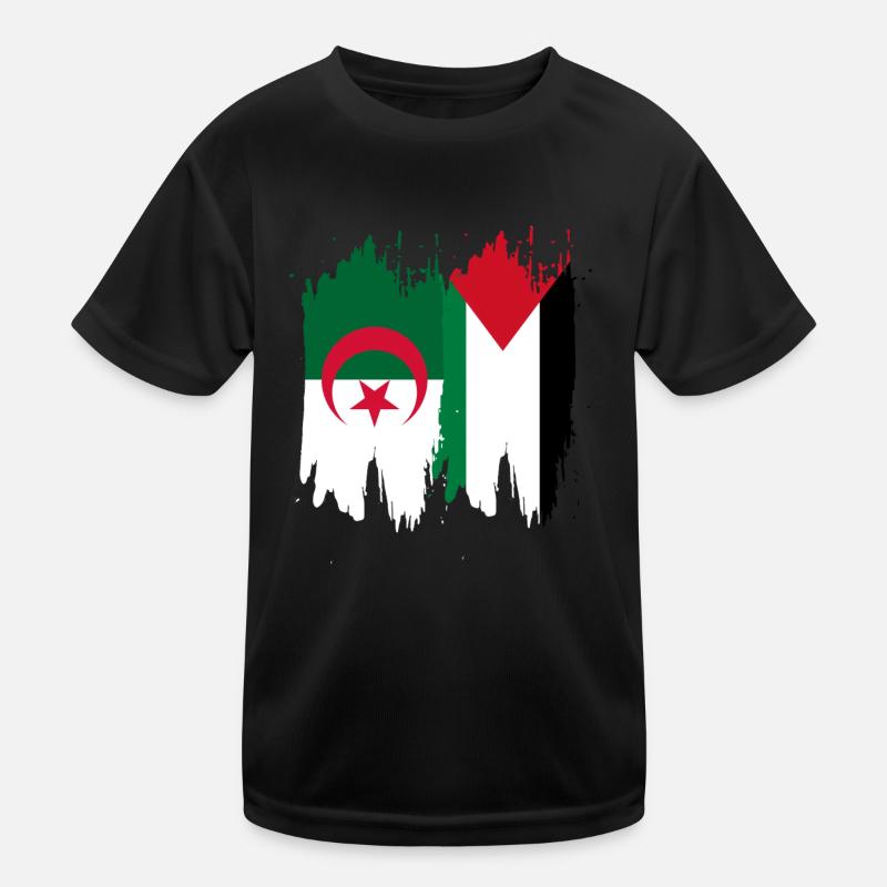 algeria & Palestine Kids Functional T-Shirt