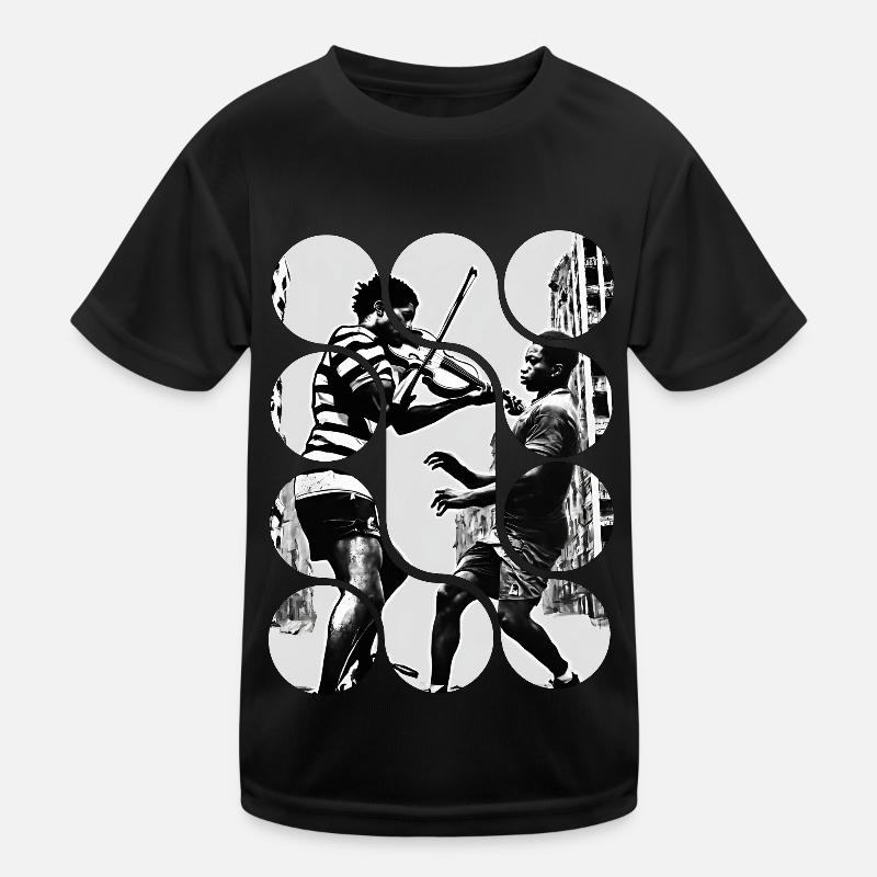 Dynamic Urban Symphony Kids Functional T-Shirt