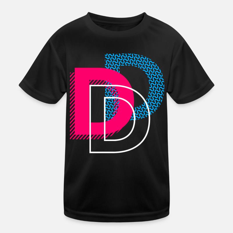 Anfangsbuchstabe D Kinder Funktions-T-Shirt