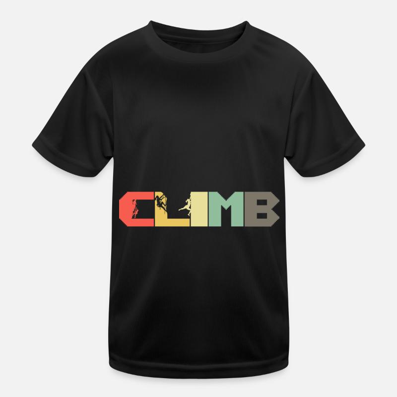 Climbing Mountaineering Climbers Kids Functional T-Shirt