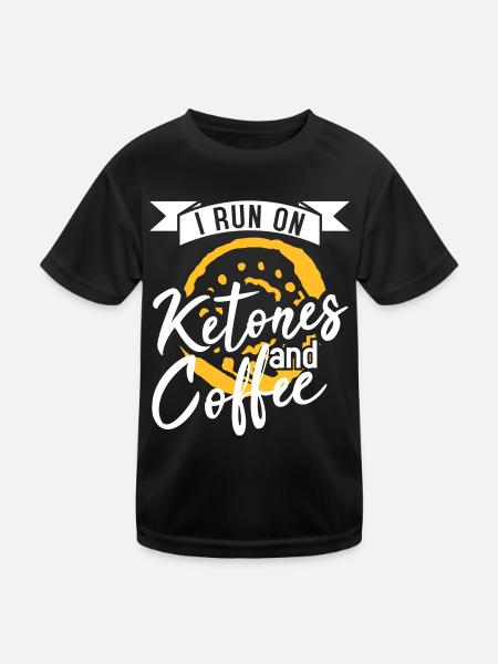 I run on ketones and coffee - Kids Functional T-Shirt - black - Front