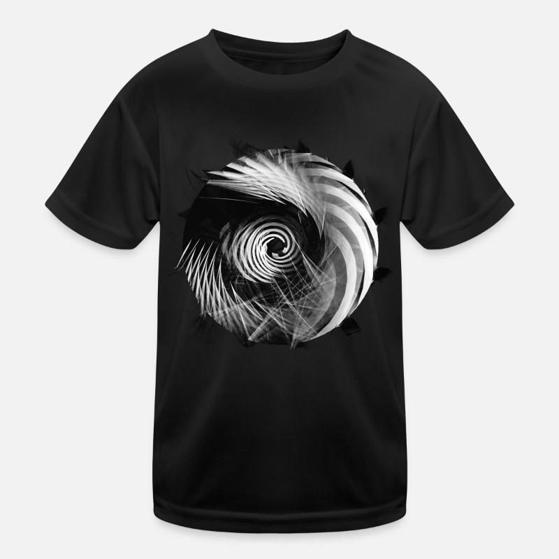 Abstraktes Schwarzes Loch Kinder Funktions-T-Shirt