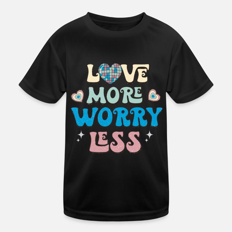 Aimer plus de soucis moins de valentins rétro T-shirt sport Enfant