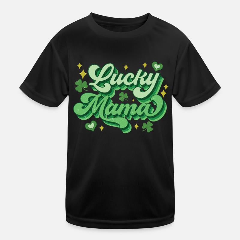 Fête de la Saint-Patrick Maman heureuse T-shirt sport Enfant