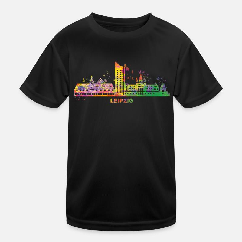 Leipzig Skyline Paysage urbain coloré Leipzig T-shirt sport Enfant