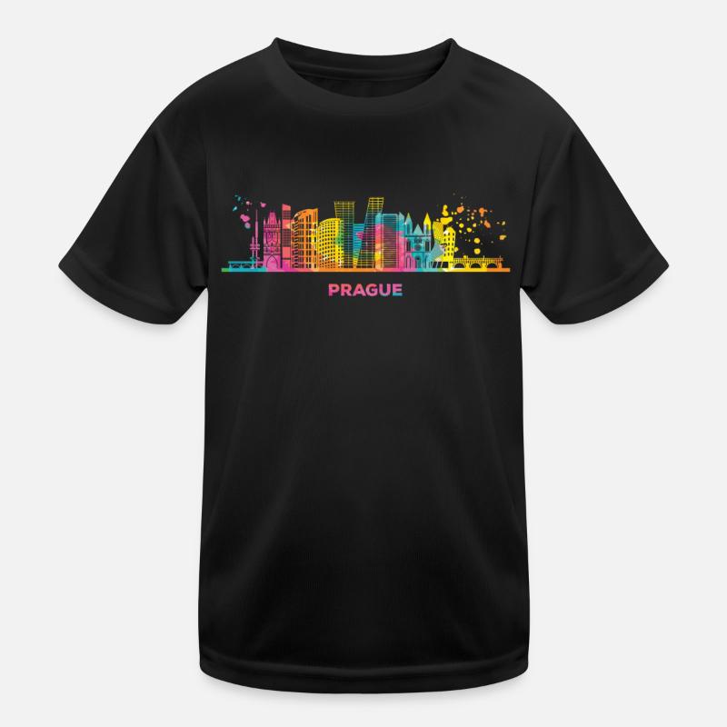 Paysage urbain de Prague T-shirt sport Enfant