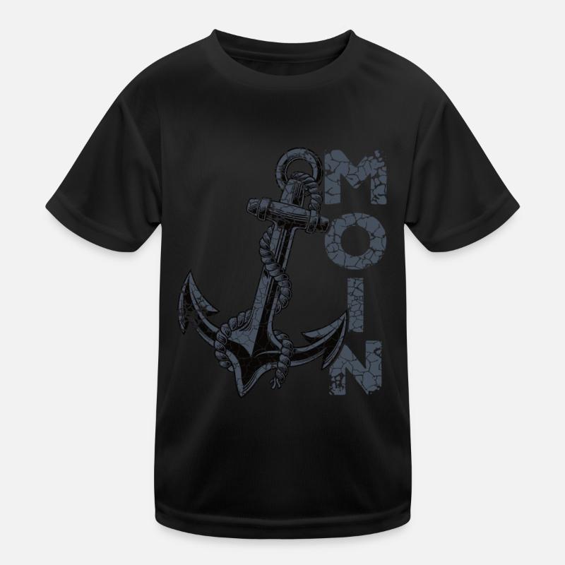 Moin Anker Ostfriesland Ostfriese Kinder Funktions-T-Shirt