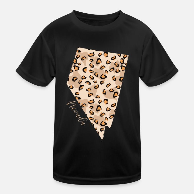 Nevada Leopard-muster Karte Leo Kinder Funktions-T-Shirt