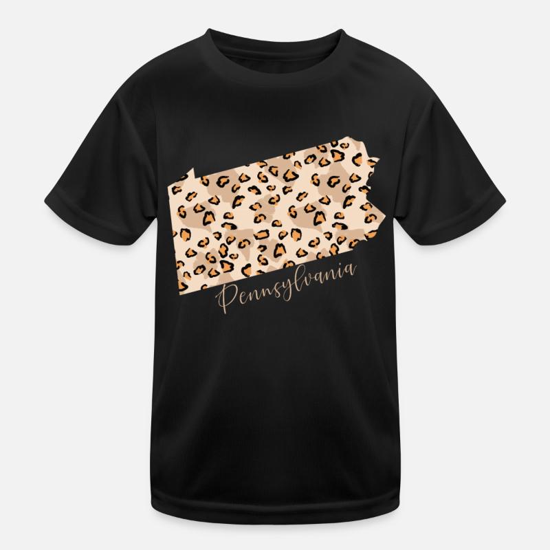 Pennsylvania Leopard mønsterkart Funksjons-T-skjorte for barn