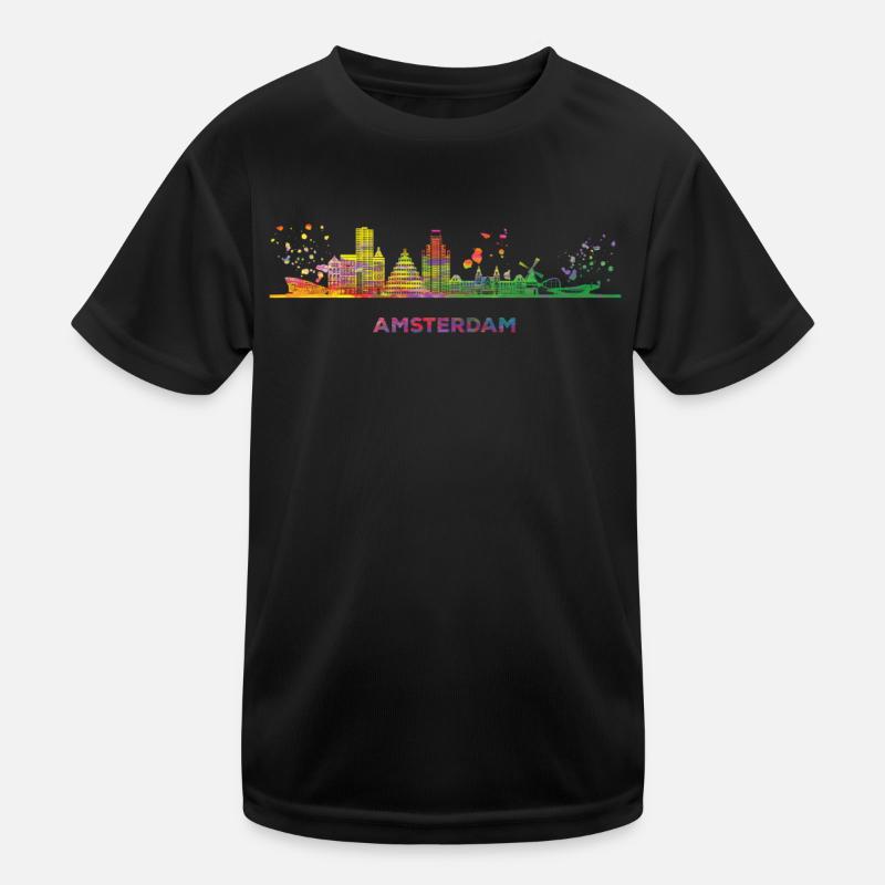 Amsterdam Skyline Amsterdam T-shirt sport Enfant