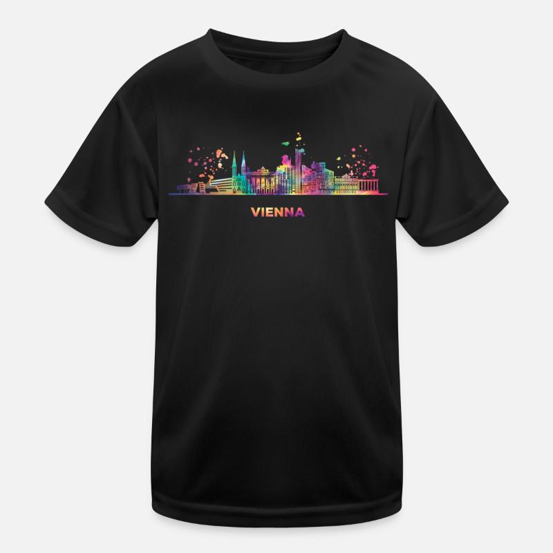 Vienesse Skyline Wien Kinder Funktions-T-Shirt