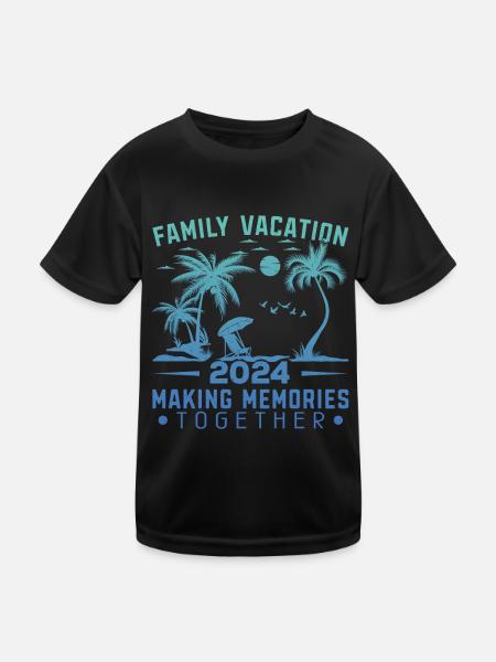 Vacances d’été en famille Créer des souvenirs - T-shirt sport Enfant - noir - Devant