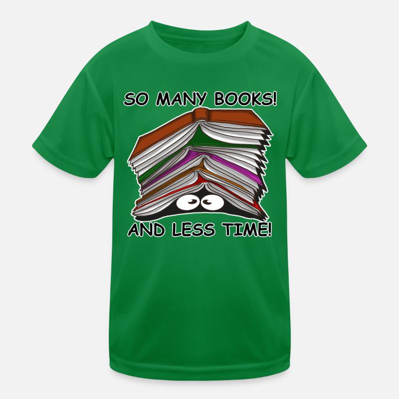 So many books! So little time! Reading a book Kids Functional T-Shirt
