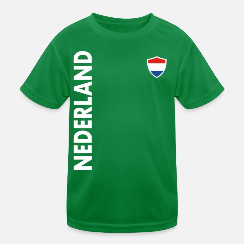 Drapeau de football Pays-Bas T-shirt sport Enfant