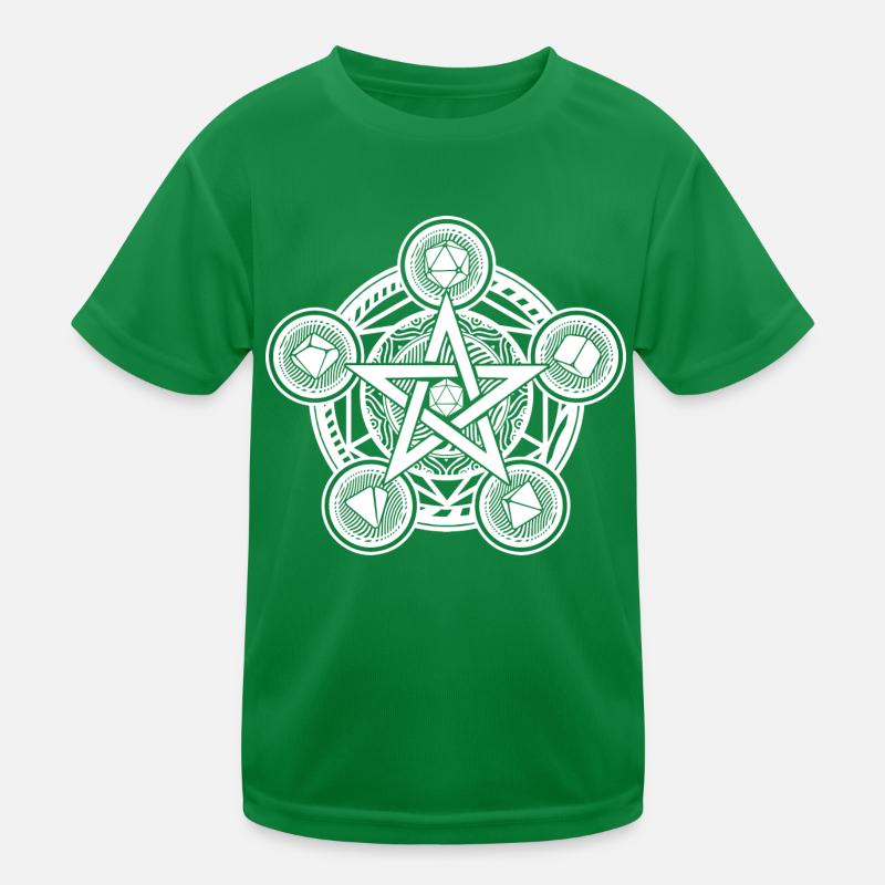 D20 Pentagram RPG game Kids Functional T-Shirt