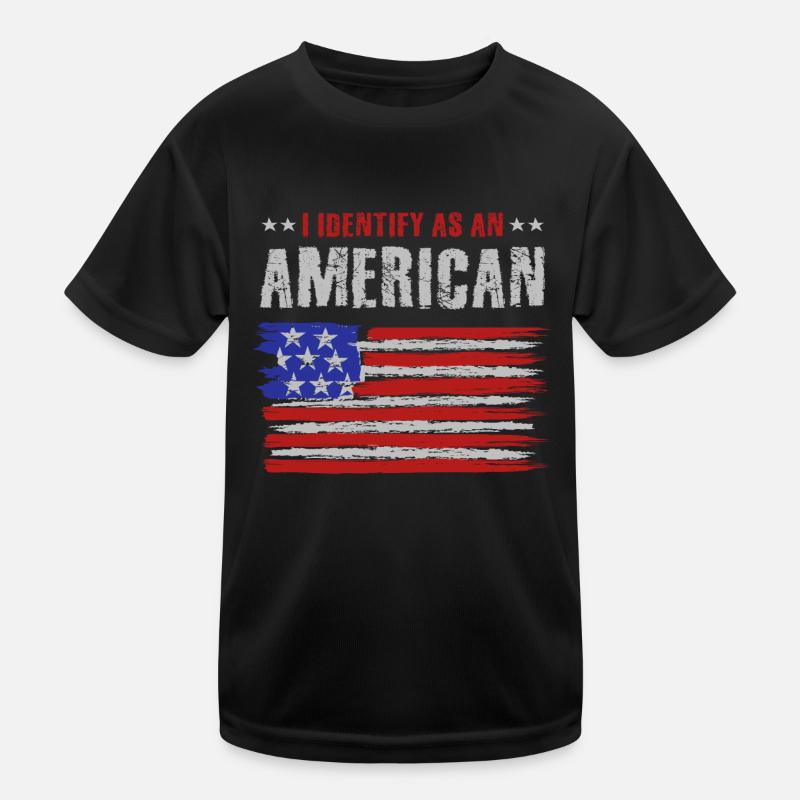 Je m’identifie comme un Américain T-shirt sport Enfant