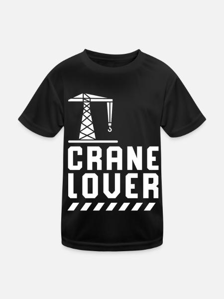 Grue amer grutier grutier grutier grue - T-shirt sport Enfant - noir - Devant