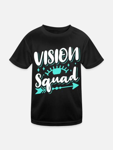 Eye Doctor Eyeglasses Optometrist Vision Squad - Kids Functional T-Shirt - black - Front