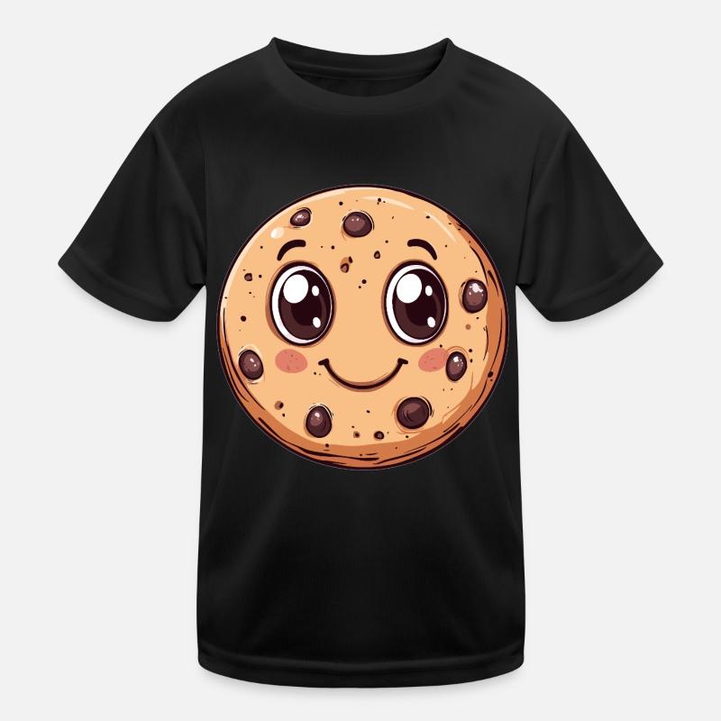 Cookie with googly eyes Kids Functional T-Shirt