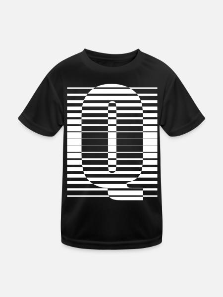 LETTER Q - Kids Functional T-Shirt - black - Front