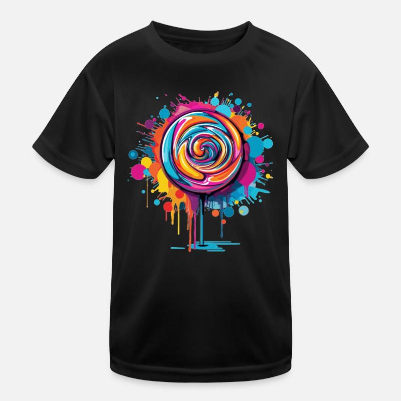 Bunte Lutscher Kunst Kinder Funktions-T-Shirt