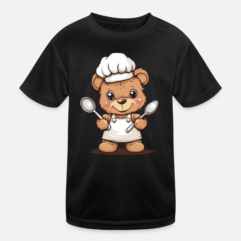 Cuisson de l’ours avec des cuillères T-shirt sport Enfant