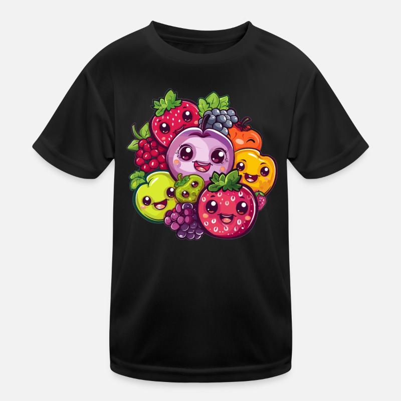 Fruchtgesichter im Kreis Kinder Funktions-T-Shirt