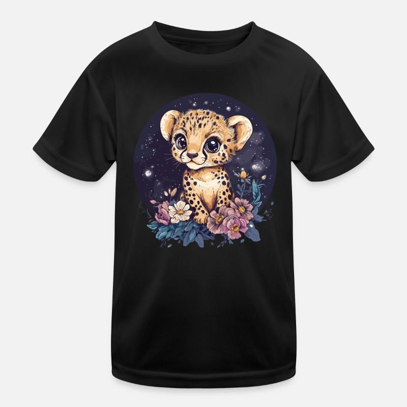 Bébé guépard sous les étoiles T-shirt sport Enfant