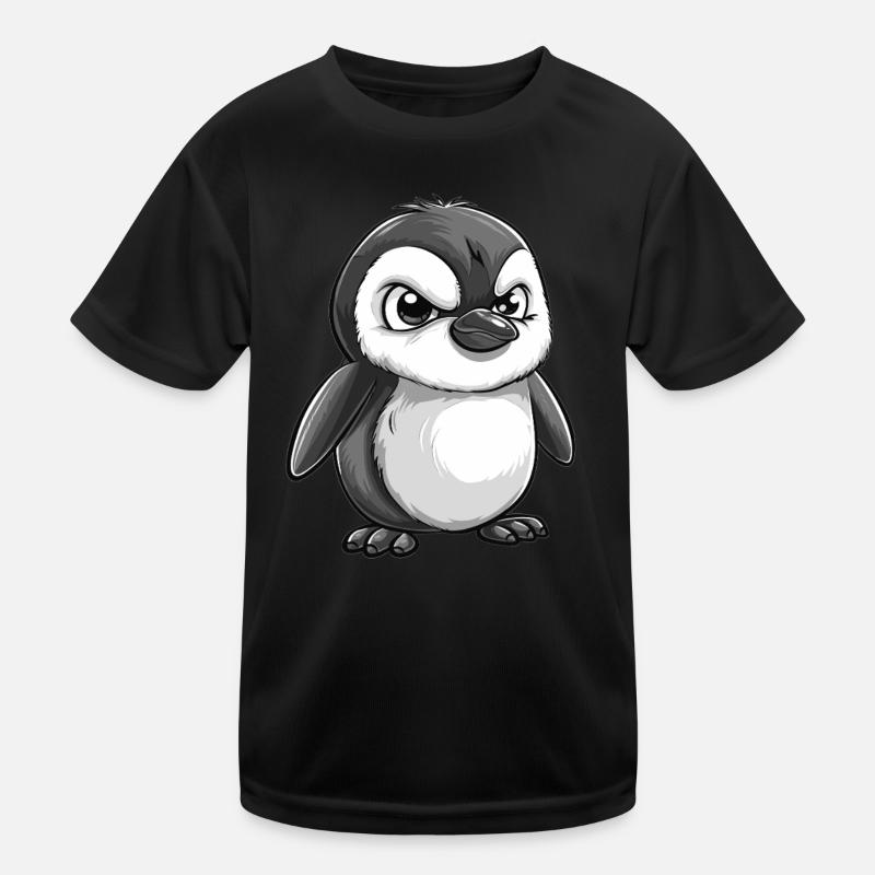 Grummeliger Pinguin Kinder Funktions-T-Shirt