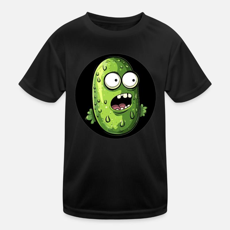 Drôle de concombre effrayé T-shirt sport Enfant