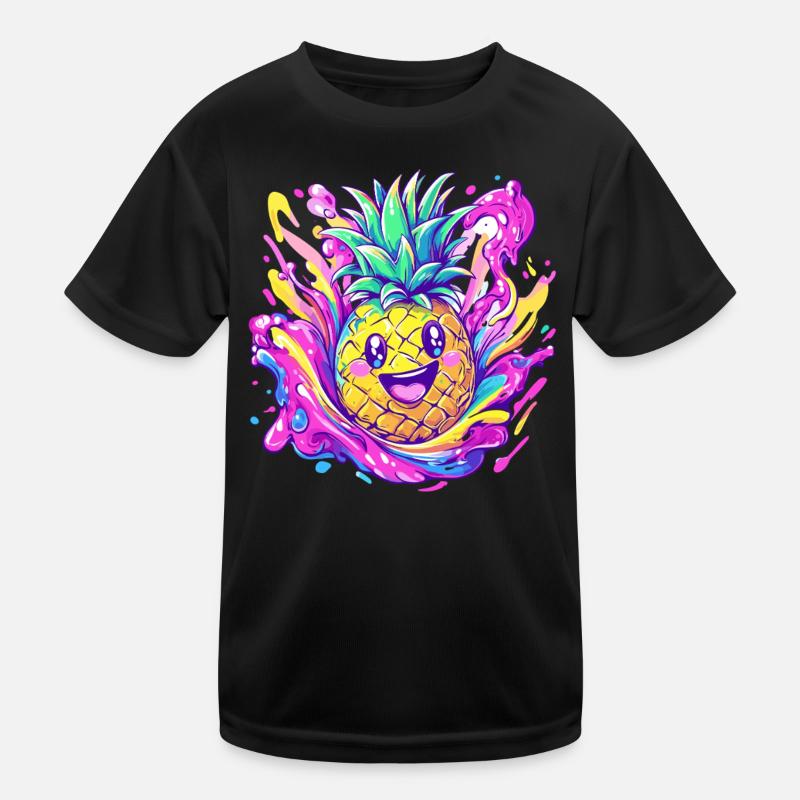 Fröhliche Ananas Explosion Kinder Funktions-T-Shirt