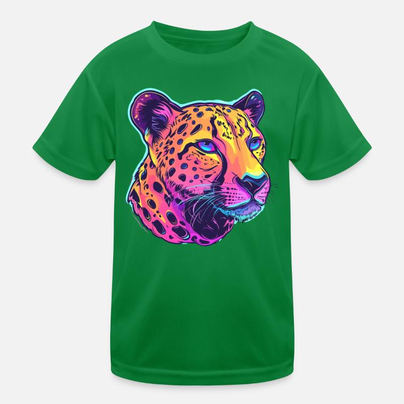 Colorful Leopard Pop Art Kids Functional T-Shirt