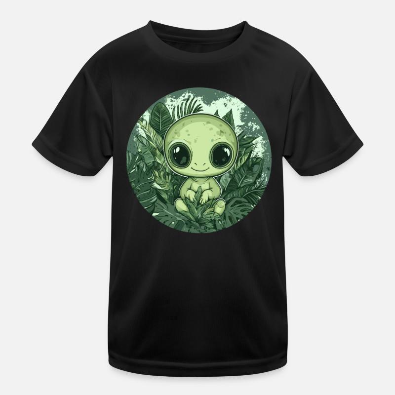 Alien vert dans la jungle T-shirt sport Enfant