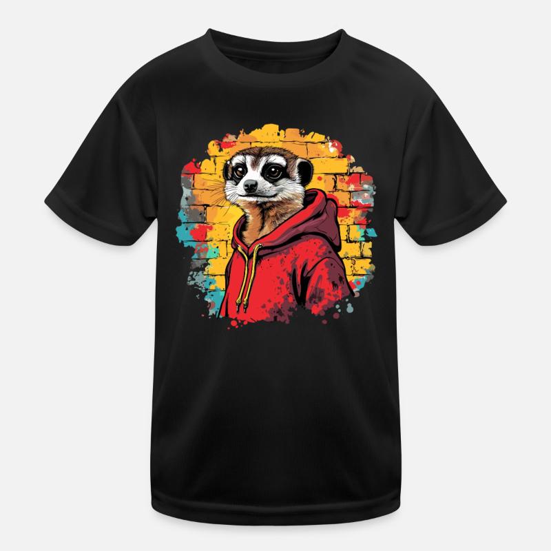 Cooles Erdmännchen Kinder Funktions-T-Shirt