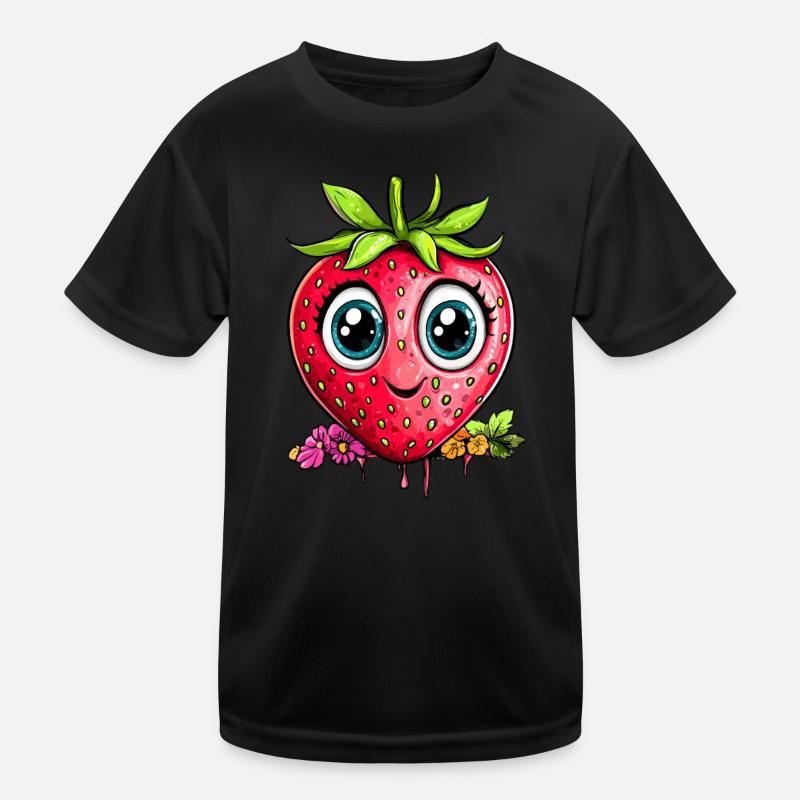 Fraise aux grands yeux T-shirt sport Enfant