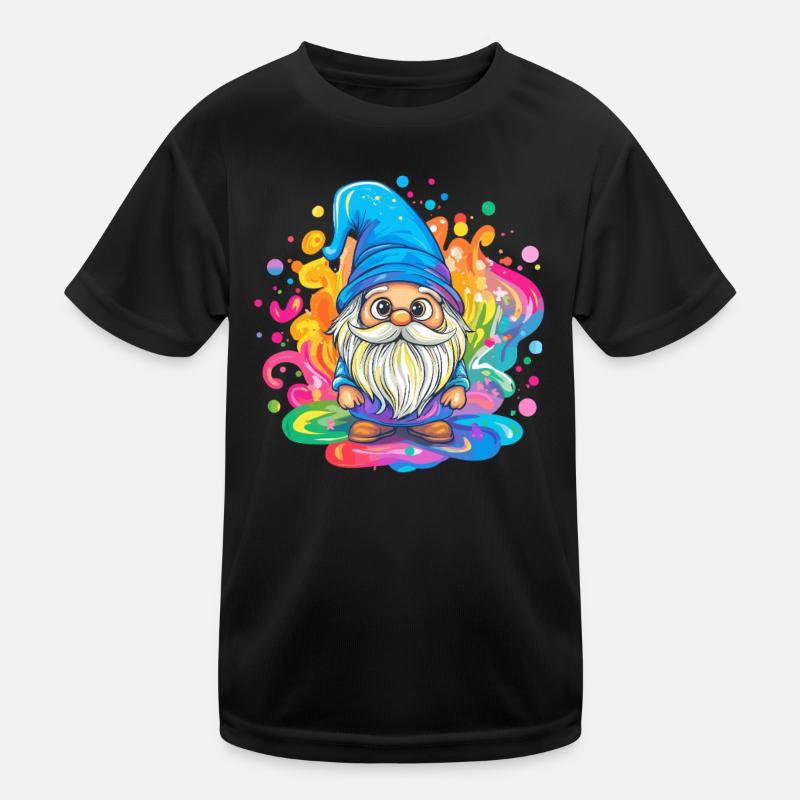Colorful Rainbow Dwarf Kids Functional T-Shirt