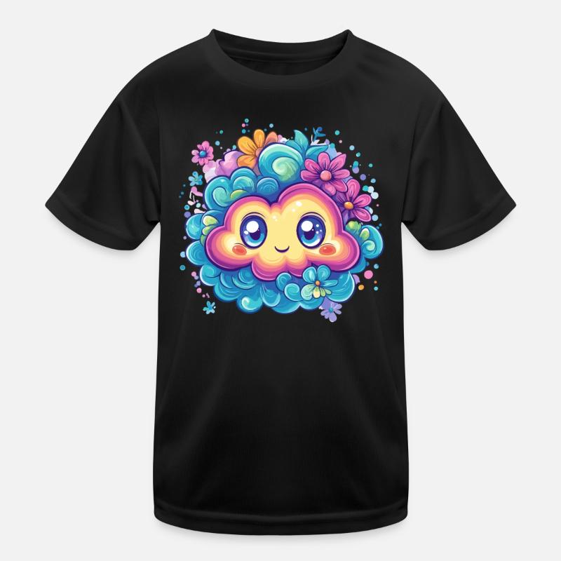 Nuage mignon avec des fleurs T-shirt sport Enfant