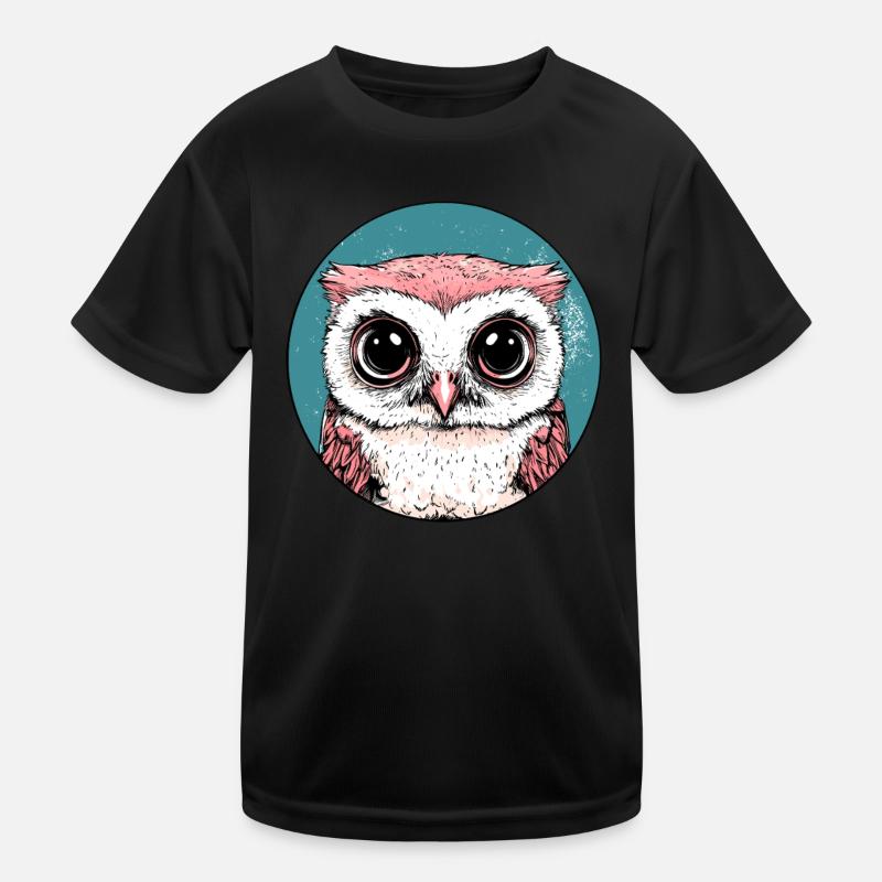 Big Eyes Owl Kids Functional T-Shirt